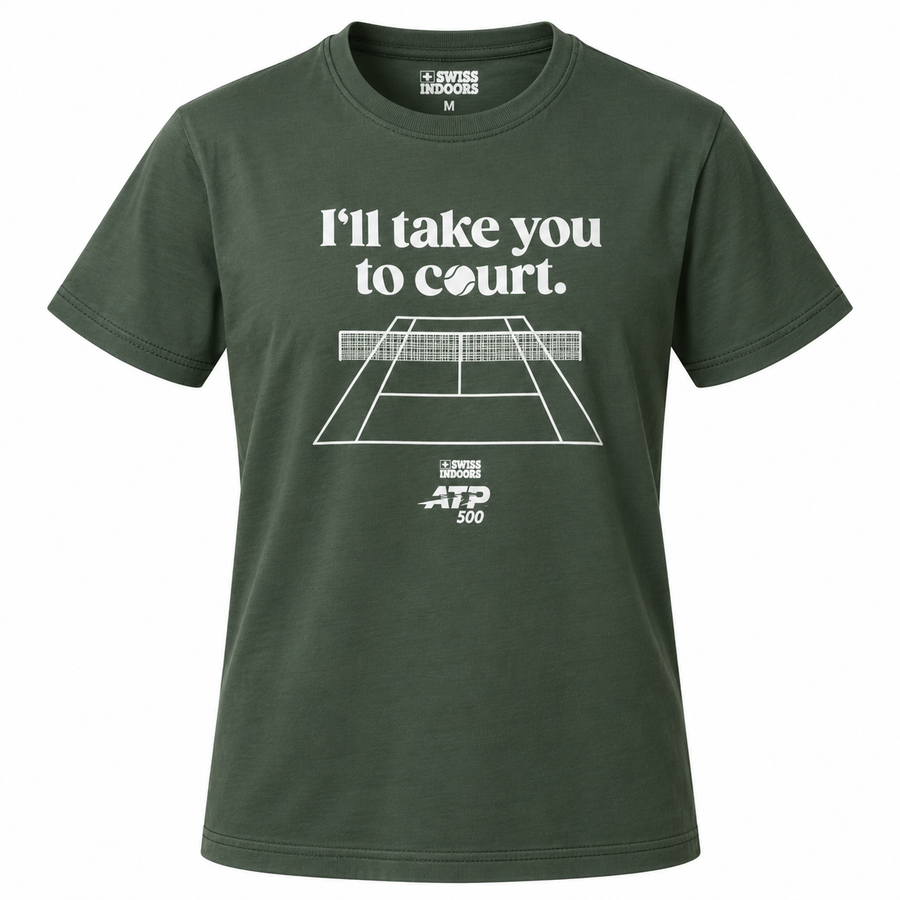 T-Shirt – Hunter Green „I’ll take you to court“