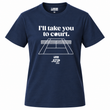 T-Shirt – Navy „I’ll take you to court“