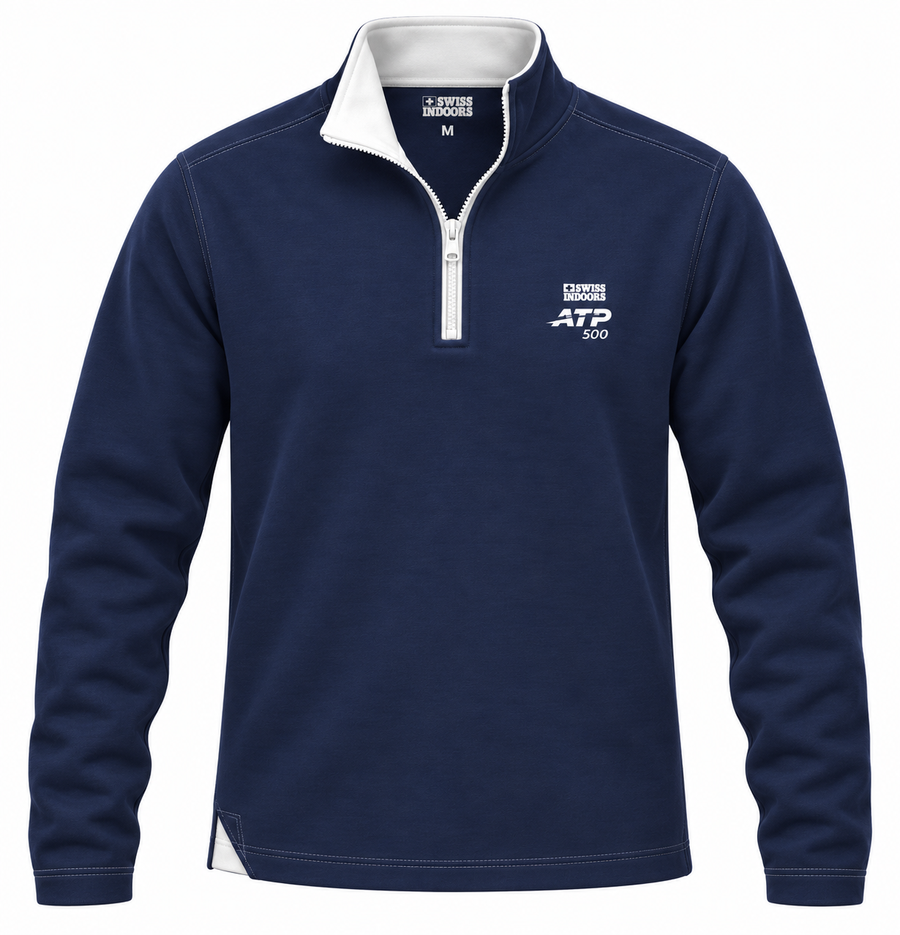 Zip Pullover – Blue / White