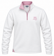 Zip Pullover – White / Pink